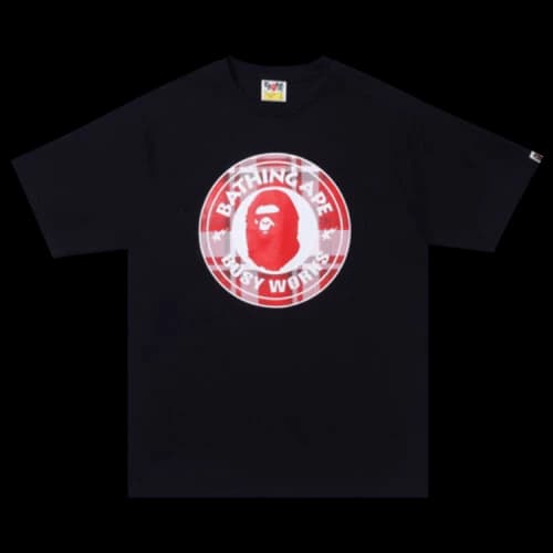 BAPE Check Gift Busy Works Tee 'Black'