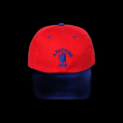 BAPE College Panel Cap 'Red'