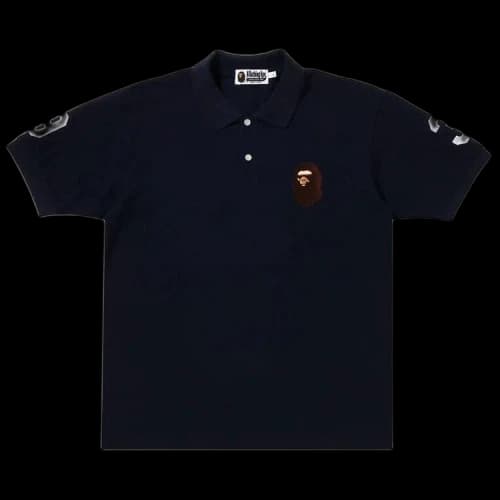 BAPE Large Ape Head Polo 'Navy'