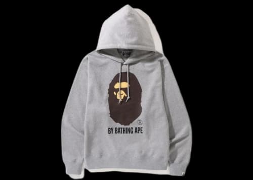 BAPE By Bathing Ape Online Exclusive Relaxed Fit Pullover Hoodie Grey