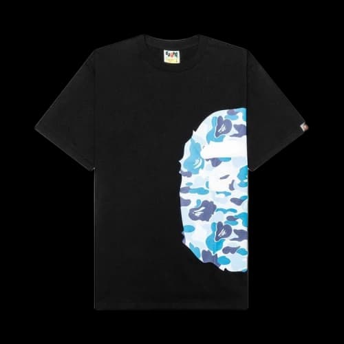 BAPE ABC Camo Side Big Ape Head Tee 'Black/Blue'