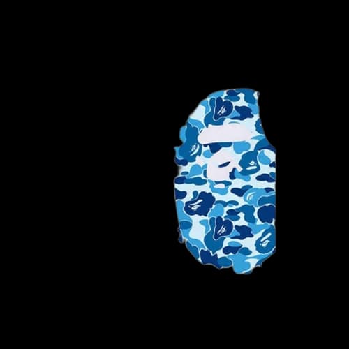BAPE ABC Camo Side Big Ape Head Tee 'White/Blue'