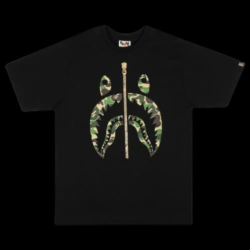 BAPE ABC Camo Shark Tee 'Black/Green'