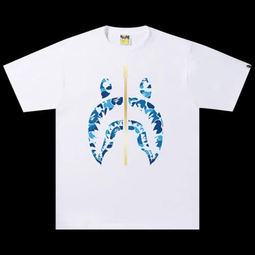 BAPE ABC Camo Shark Tee 'White/Blue'