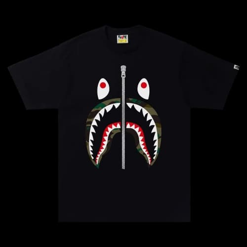 BAPE 1st Camo Shark Tee 'Black/Green'