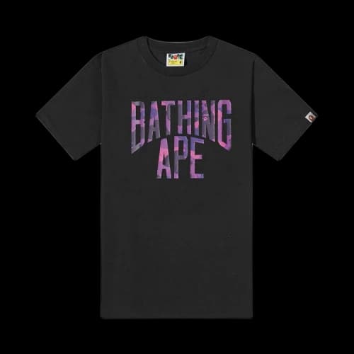BAPE Color Camo A NYC Logo Tee 'Black/Purple'