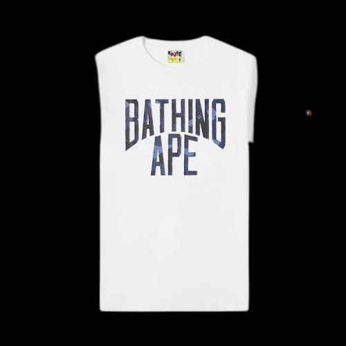 BAPE Color Camo A NYC Logo Tee 'White/Navy'