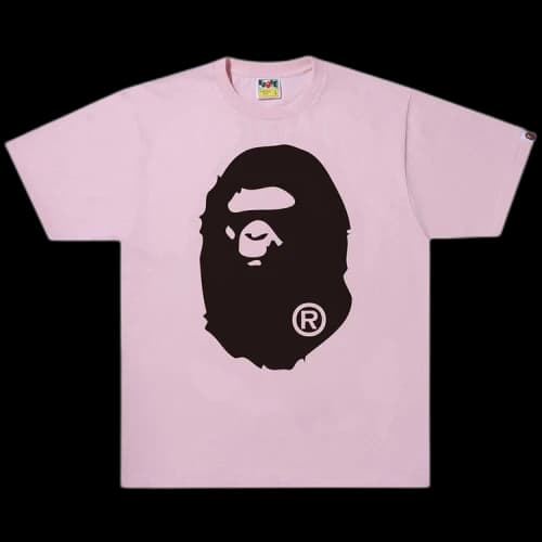 BAPE Bicolor Big Ape Head Tee 'Pink'