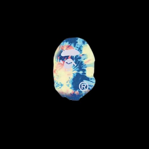 BAPE Tie Dye Big Ape Head Tee 'White/Multicolor'