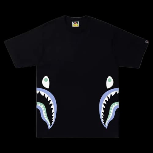BAPE Glow In The Dark Side Shark Tee 'Black'