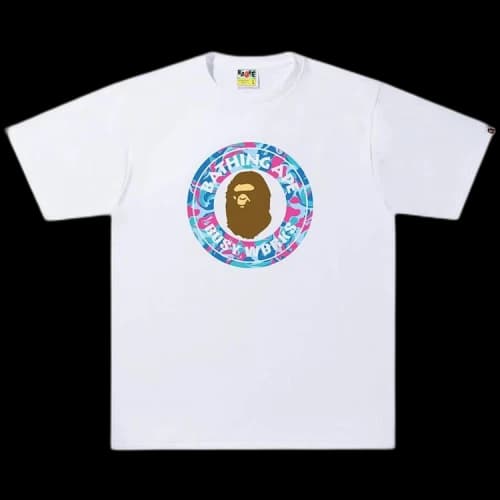 BAPE Marble Camo Busy Works Tee 'White'