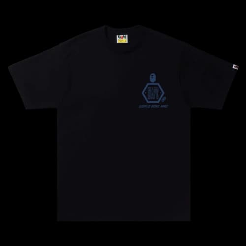 BAPE Sand Camo Mad Face Tee 'White/Navy'