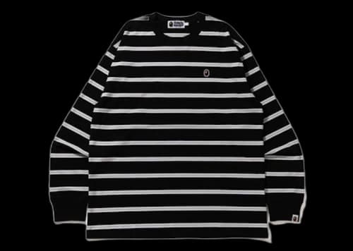 BAPE Hoop One Point Relaxed Fit L/S Tee Brown
