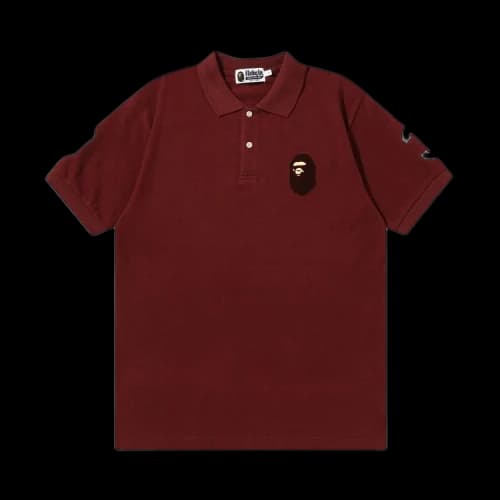 BAPE Large Ape Head Polo 'Burgundy'