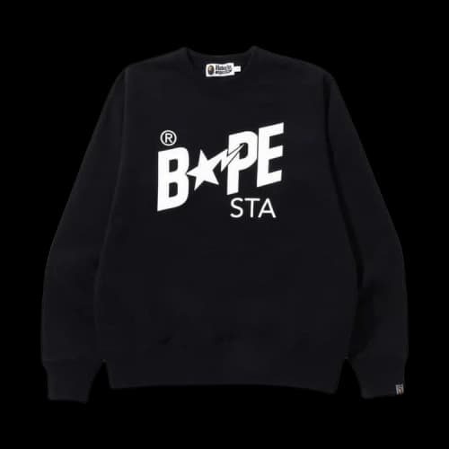 BAPE Sta Logo Crewneck 'Black'
