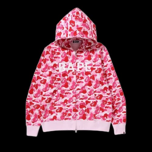 BAPE ABC Camo Full Zip Hoodie 'Pink'