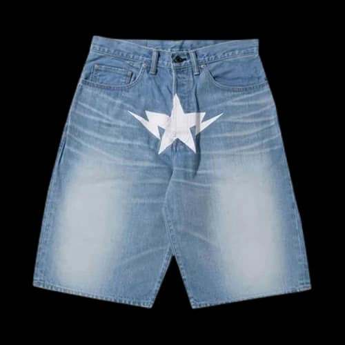 BAPE Twin Sta Denim Shorts 'Indigo'