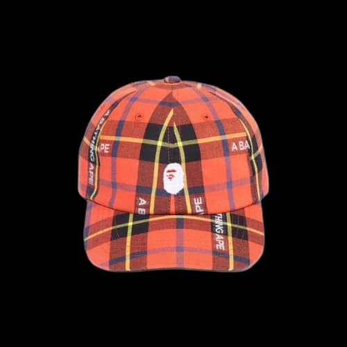 BAPE Check Panel Cap 'Red'