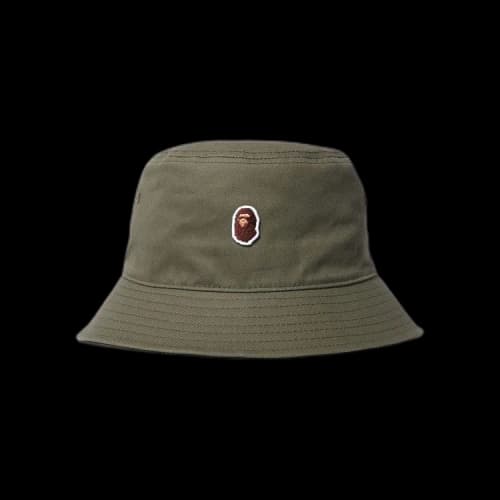 BAPE Ape Head One Point Bucket Hat 'Olive Drab'