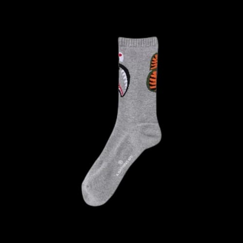 BAPE Shark Socks 'Grey'