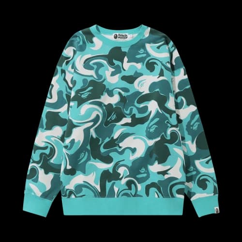 BAPE Marble Camo Oversized Crewneck 'Green'