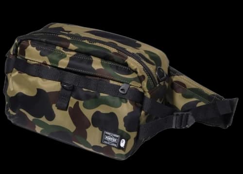 BAPE x Porter 1st Camo Waist Bag (FW23) Green