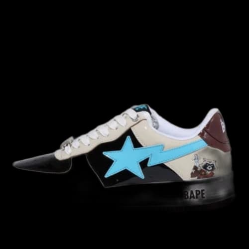 A BATHING APE x Marvel Bape Sta 'Cream Black Blue'