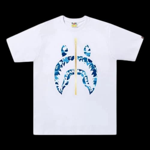 BAPE ABC Camo Shark Tee 'White/Blue'