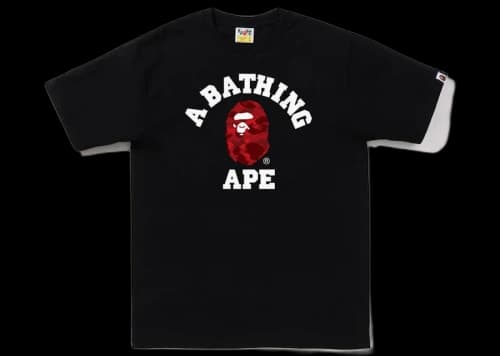 BAPE Color Camo College Tee (FW22) Black Red