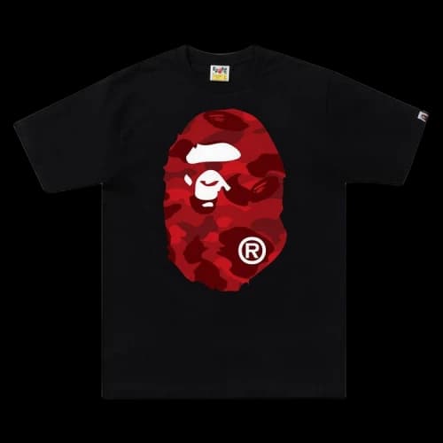 BAPE Color Camo Big Ape Head Tee 'Black/Red'
