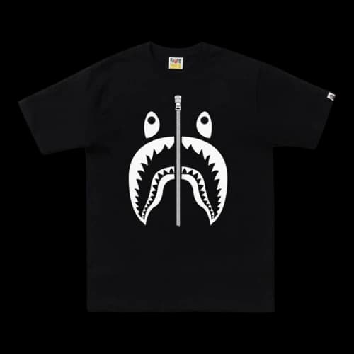 BAPE Bicolor Shark Tee 'Black'