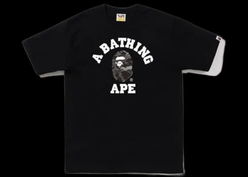 BAPE Grid Camo College Tee (FW22) Black Black
