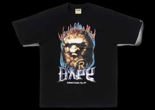 BAPE Ape Head Mad Tee Black