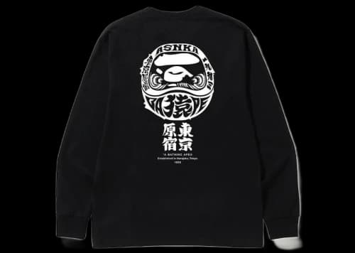 BAPE Japan Culture Daruma L/S Tee Black