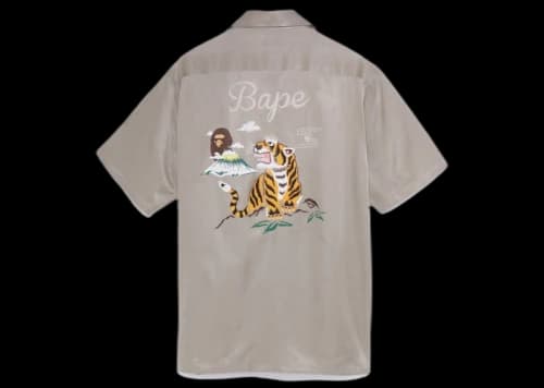 BAPE Japan Culture Open Collor Shirt Grey