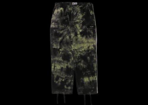 BAPE Tie Dye Relaxed Fit 6 Pocket Pants Black