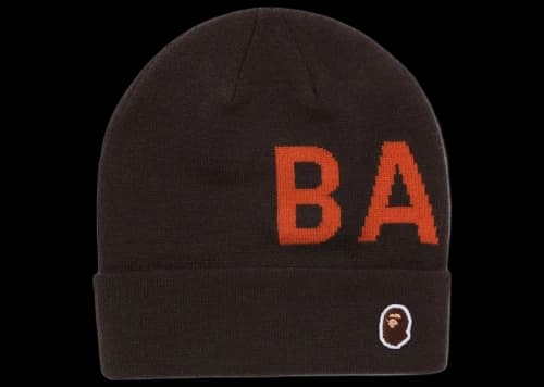 BAPE Knit Beanie Brown