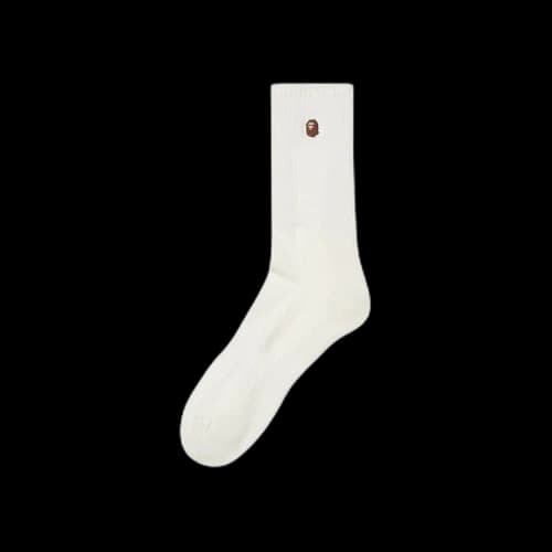 BAPE Ape Head One Point Socks 'White'