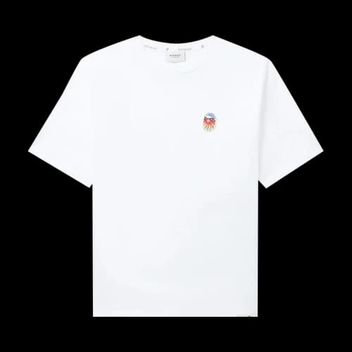 BAPE Rainbow One Point Tee 'White/Red'