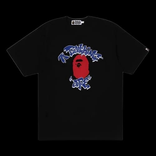 BAPE Graffiti College Tee 'Black'
