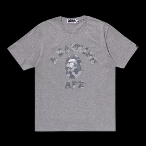 BAPE Radiation Camo College Tee 'Grey'