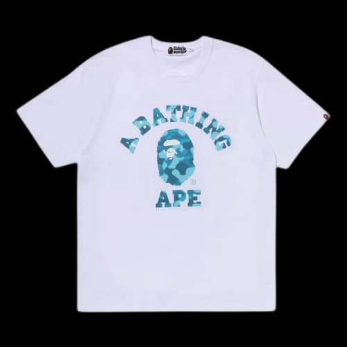 BAPE Radiation Camo College Tee 'White'