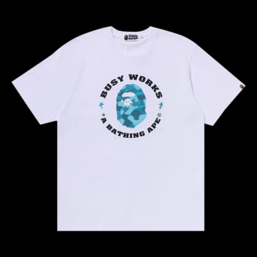 BAPE Radiation Camo Busy Works Tee 'White'