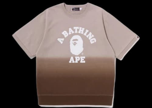 BAPE College Gradation S/S Sweat Crewneck Brown