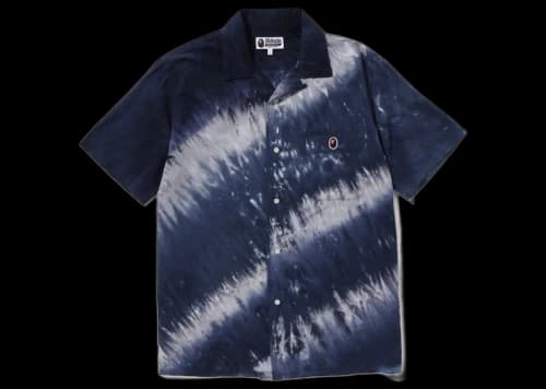 BAPE Ape Head One Point Tie Dye Shirt Brown