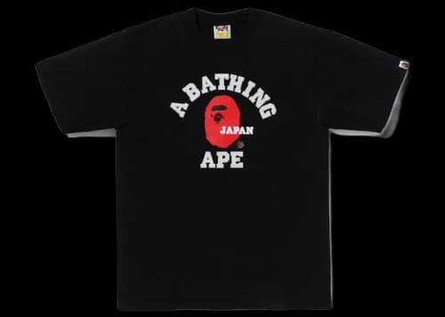 BAPE Japan College Tee Black