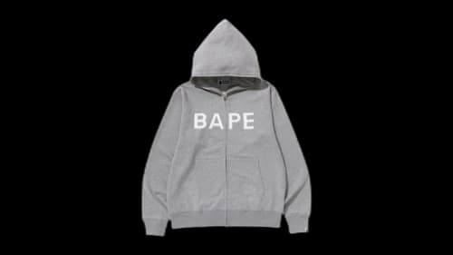 BAPE Full Zip Hoodie Gray