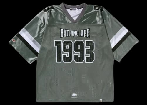 BAPE Football Jersey Grey