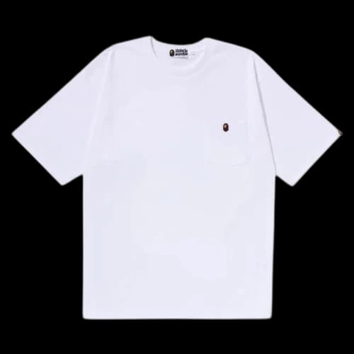 BAPE Ape Head One Point Relaxed Fit Pocket Tee 'White'