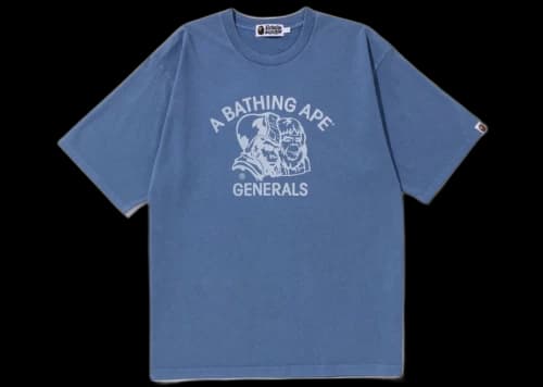 BAPE Pigment Dyed General Bape Relaxed Fit Tee Navy